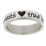 True Love Waits Purity Ring (Hearts/Steel)