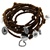 Multi-Wrap Braided Charm Bracelet