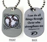 Baseball Aluminum Tag (I Can Do All Things)