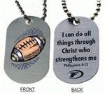 Football Aluminum Tag (I Can Do All Things)