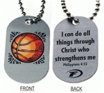 Basketball Aluminum Tag (I Can Do All Things)