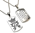 Man of God Alpha Omega Dog Tag