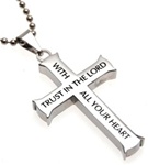 Trust / Proverbs 3:5,6 (Iron Cross Necklace/Men)