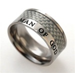 Man Of God / 1 Timothy 6:11 (White Carbon Fiber)